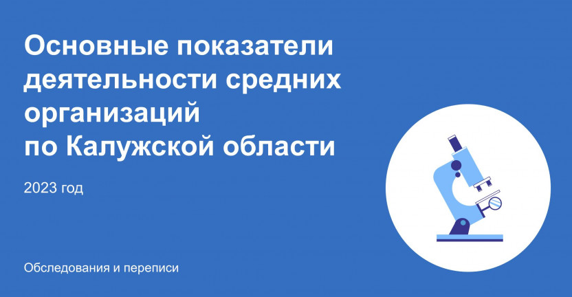 Основные показатели деятельности средних организаций Калужской области